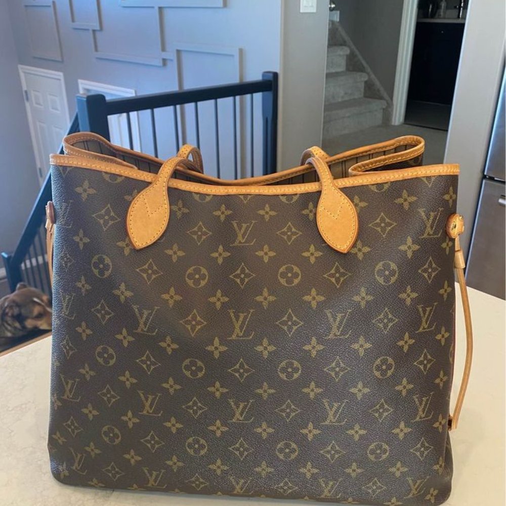 Louis Vuitton Brown Monogram Tote - Picture 3 of 10